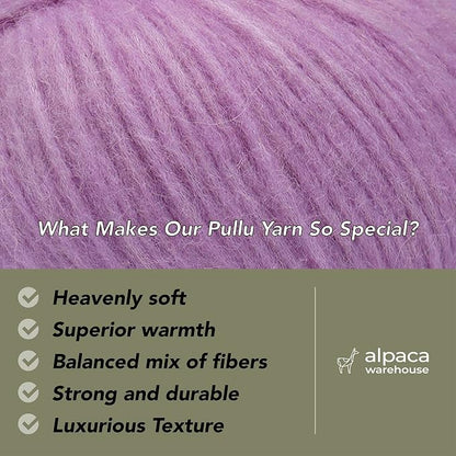 Pullu - Baby Alpaca Merino Wool Yarn Set of 3 Skeins Worsted Weight - Sourced - Image 2