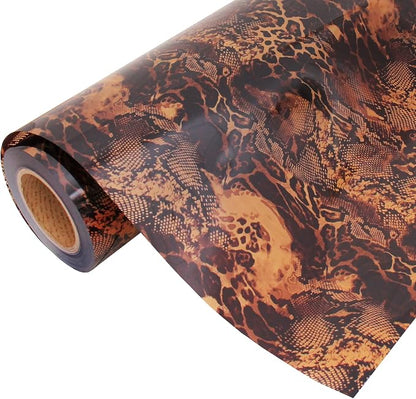 10 Yard x 20" Wide Metallic Foil Snake Pattern Heat Transfer Vinyl Film | by ThreadArt