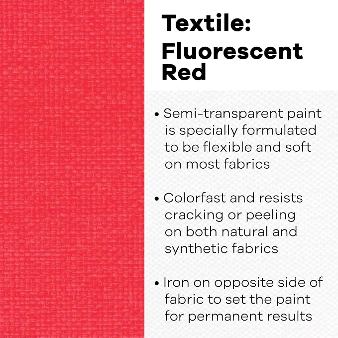 Jacquard Textile Color Fluorescent Red - Image 2
