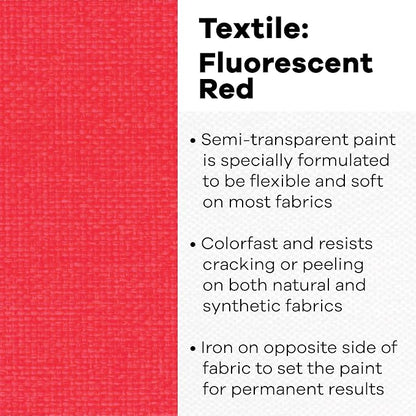 Jacquard Textile Color Fluorescent Red - Image 2