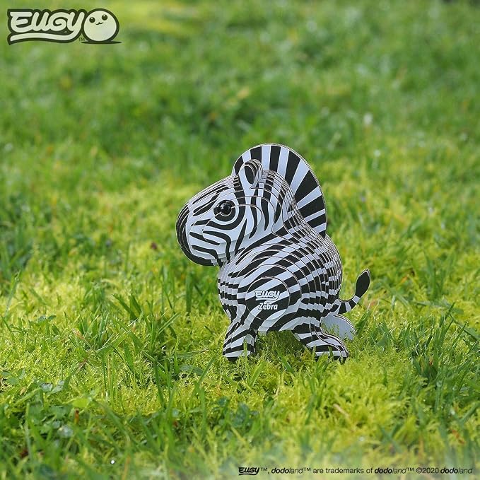 Eugy Zebra 3D Puzzle, 26 Piece Eco-Friendly Educational Toy Puzzles - Image 6