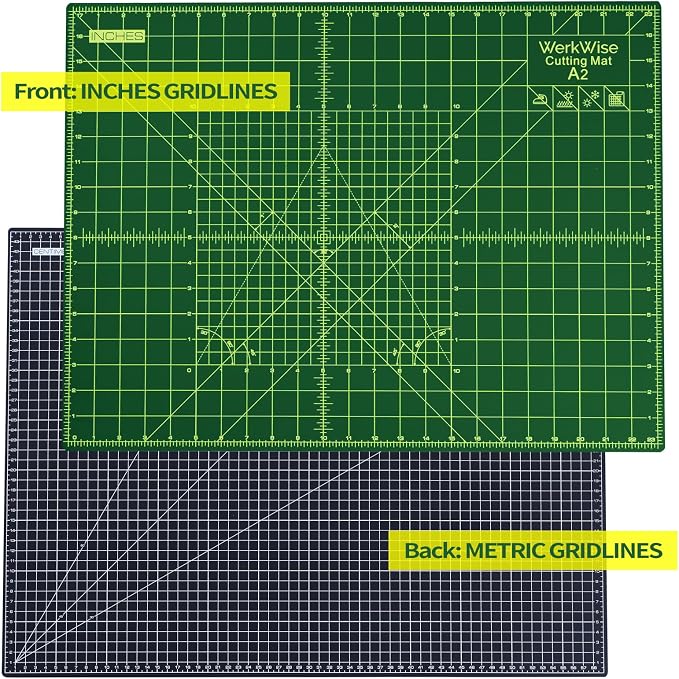 Thickness-Upgraded 18" x 24" Self Healing Sewing Mat, WerkWise Rotary Cutting - Image 2
