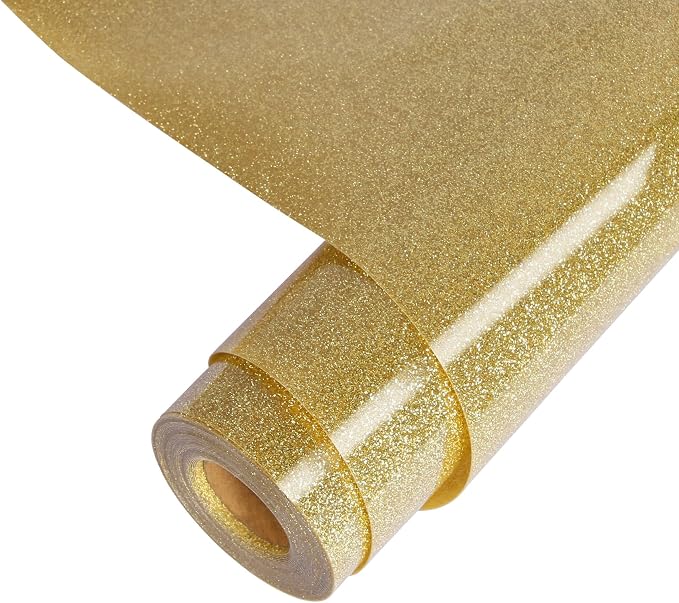 TORC Champagne Glitter HTV Heat Transfer Vinyl Roll 12 inch x 20 ft Sparkly by TORC