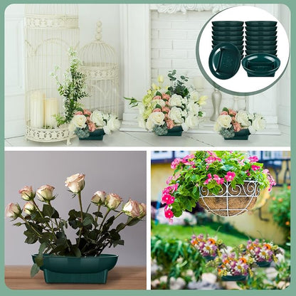 Karenhi 12 Pcs Floral Supplies Green Bowls - Image 7