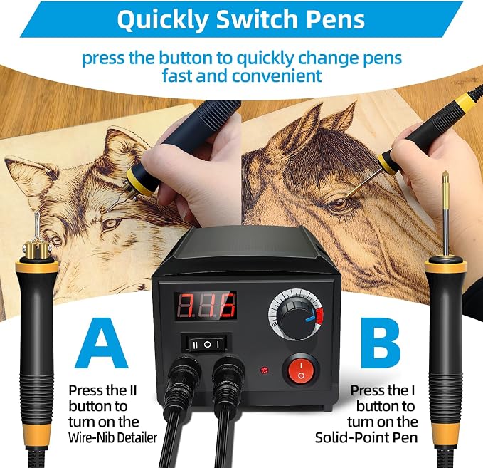 Wood Burning Tool, Wood Burner kit Pen 200~750℃, Wood Burning kit - Image 4