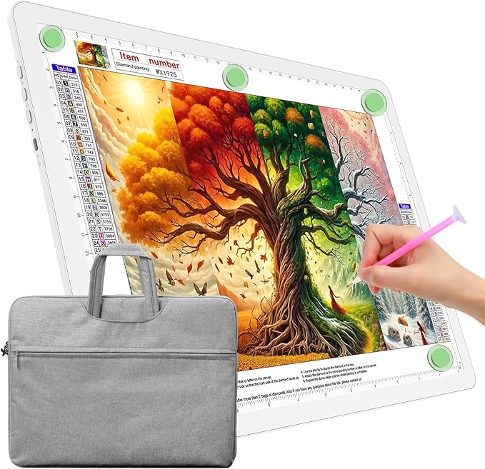 TOHETO A4 Light Board with Bag for Diamond Painting, Super Bright Magnetic by TOHETO