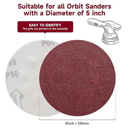 5 Inch 100 PCS Sanding Disc 400 Grit, Hook and Loop Sanding Discs - Image 2