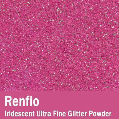 Renfio Iridescent Ultra Fine Glitter Powder Resin Supplies Glitters 1.94 Oz PET - Image 2
