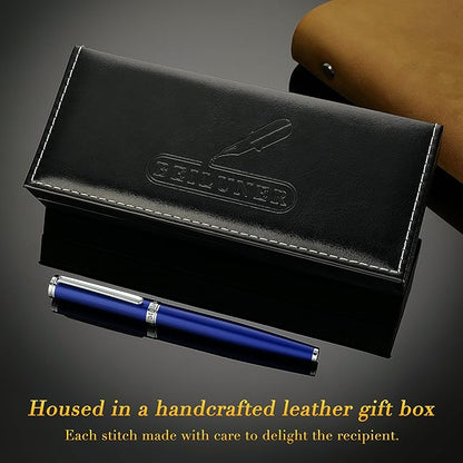 BEILUNER Luxury Fountain Pen Set, Solid 24K Gilded Fine Nib, Modern Classic - Image 5