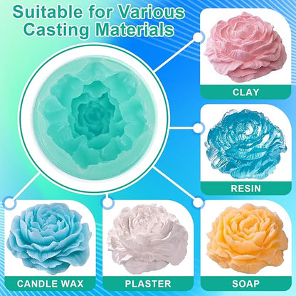 38 oz Liquid Silicone Mold Kit, 15A Rubber, 1:1 Volume Ratio, Jade Green - Image 5