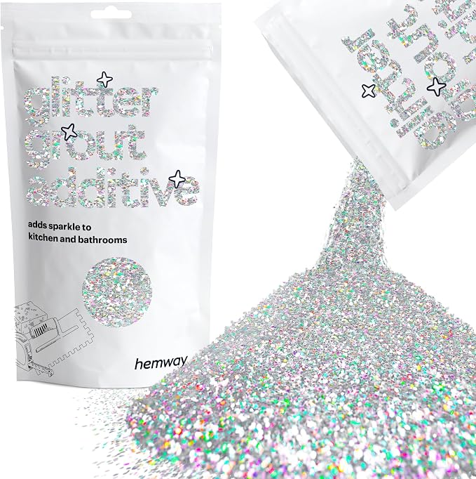 Hemway Glitter Grout Additive add Sparkle to Mosaic Tiles, Wet Rooms, Tiled by Hemway