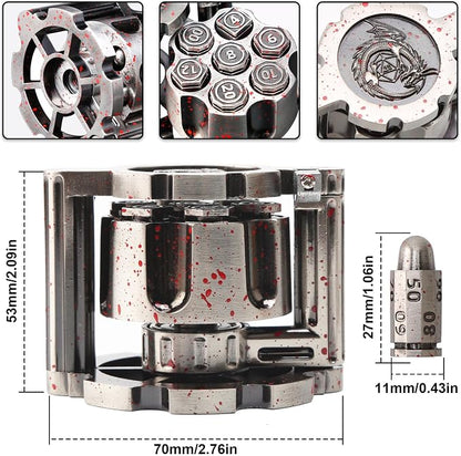 Bullet Dice, Revolver Bullet Metal Dice Set - Image 2