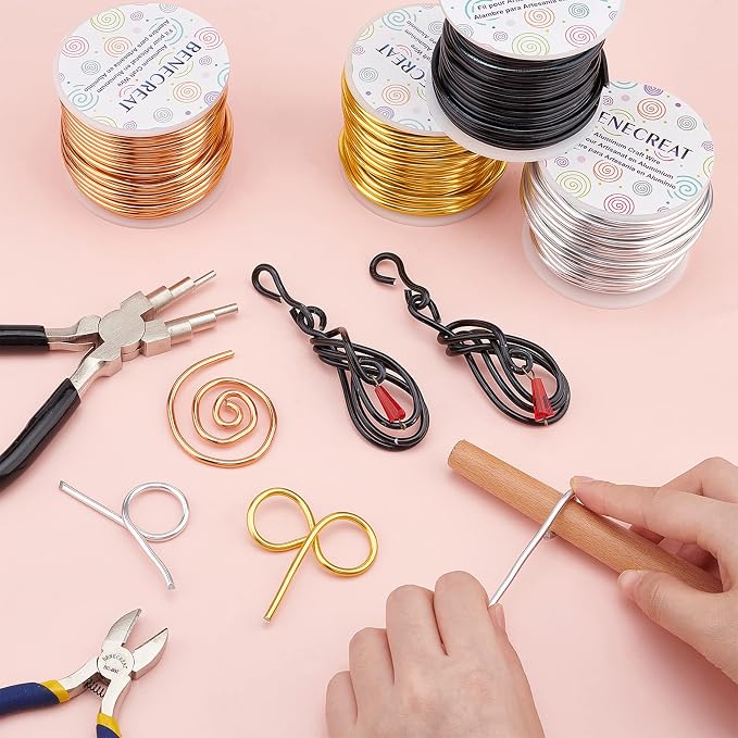 BENECREAT 9 Gauge Jewelry Craft Aluminum Wire 55 Feet Bendable Metal Sculpting - Image 4