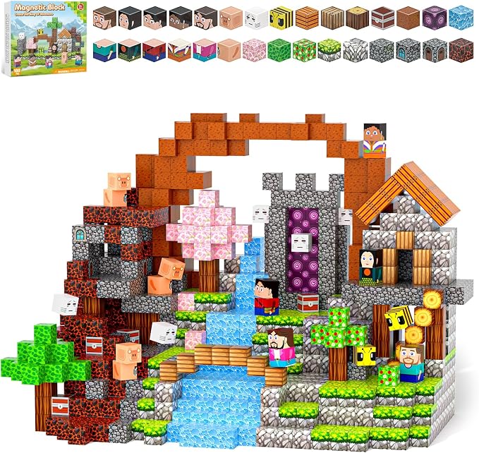 100PCS Magnetic Blocks, Magnet Tiles Toys by Kryzomat-EnjoyYourBuildingFun