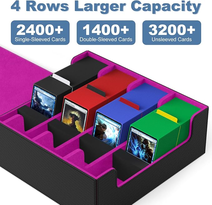 Mlikero Card Deck Case, 2400+ Trading Card Storage Box - Image 2