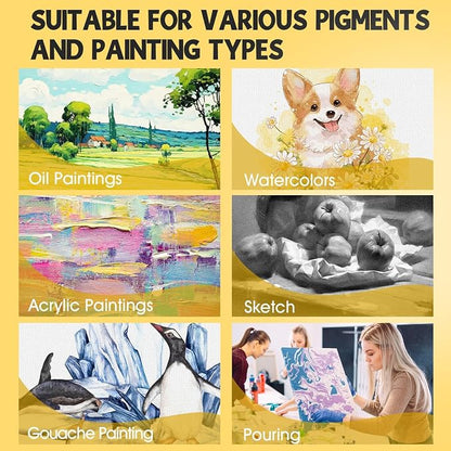 ESRICH Stretched Canvas for Painting 12x12 Inch, 16 Pack Painting Square Canvas - Image 4