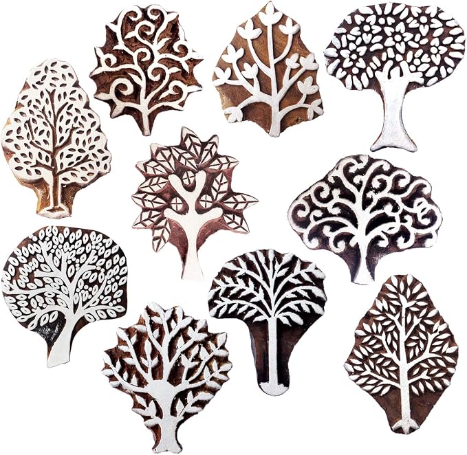 Royal Kraft Wooden Stamps for Block Printing on Saree Border, Tattoo MXtag0007 by RoyalKraft