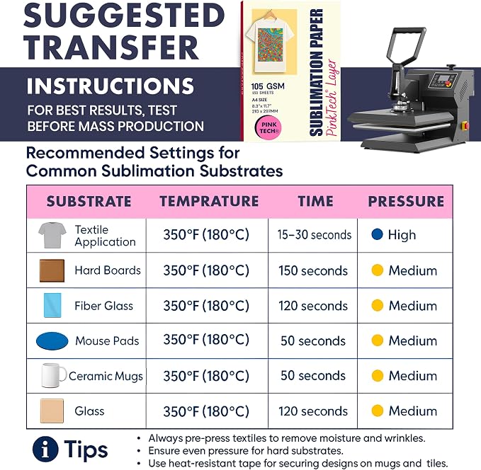Hayes Sublimation Paper 105gsm A4 Size – 150 Sheets | Works - Image 4