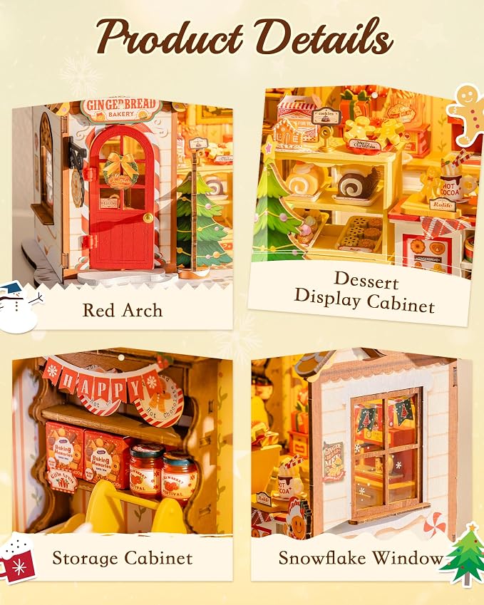 ROBOTIME DIY Miniature House Kit, Tiny House Book Nook - Image 3