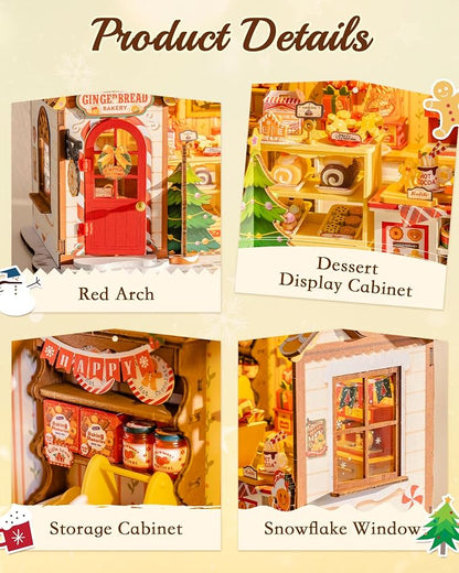 ROBOTIME DIY Miniature House Kit, Tiny House Book Nook - Image 3