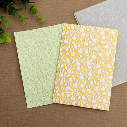 BAOFALI 3D Embossing Folder for Card Making, Easter Bunny Plastic Texture Fades by BAOFALI