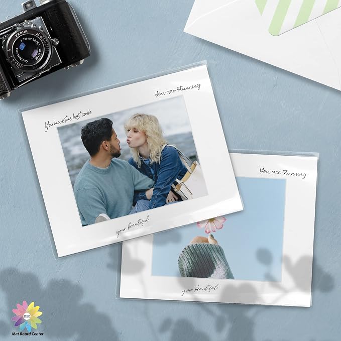 Mat Board Center, 11x14 for 8x10 White Picture Mat Sets - Image 5