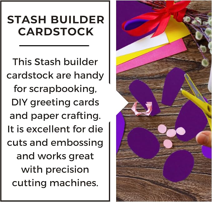 PA Paper Accents Stash Builder Cardstock 8.5" x 11" Purple Majesty, 65lb - Image 3