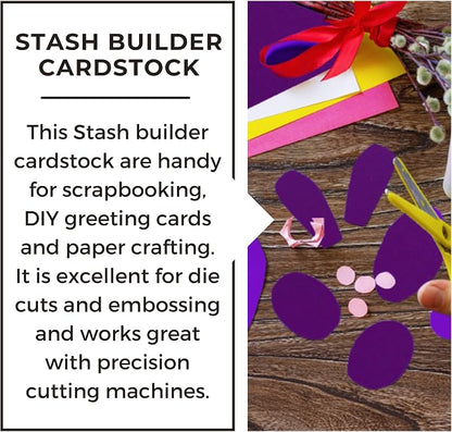PA Paper Accents Stash Builder Cardstock 8.5" x 11" Purple Majesty, 65lb - Image 3