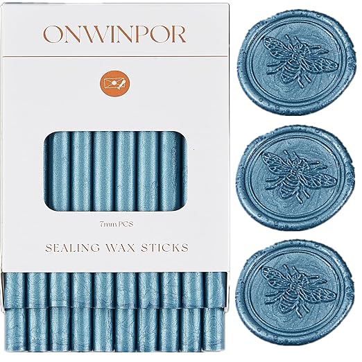 Gray Blue Wax Seal Sticks, ONWINPOR 20pcs Glue Gun Waxs Sealing Sticks - Image 2