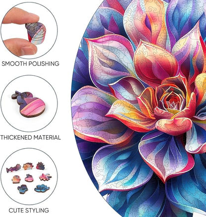 Wooden Puzzles for Adult 500 Piece, Flower Succulent Puzzle for Girls and Women - Image 2