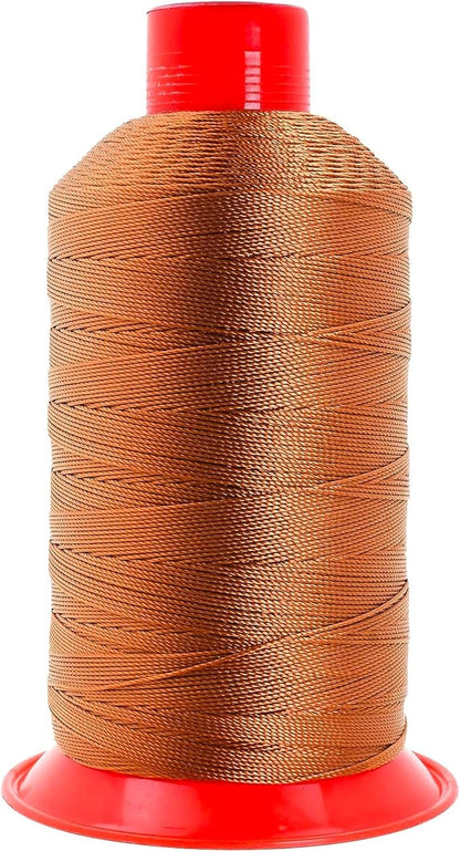 Mandala Crafts Bonded Nylon Thread Bourbon Brown Heavy Duty Sewing Threads by MandalaCrafts