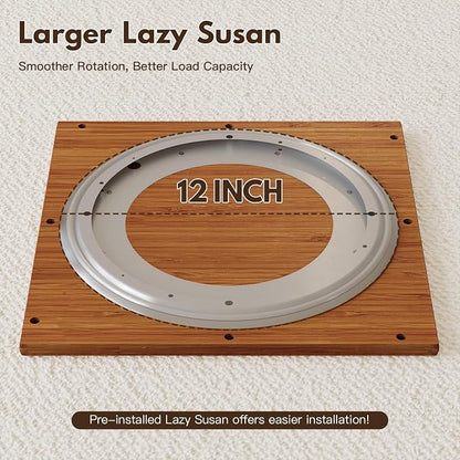 XIMN 360° Rotating Bamboo CD/DVD Shelf - Image 8