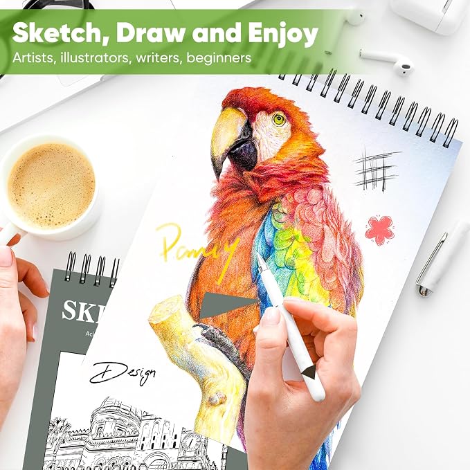 Soucolor 9" x 12" Sketch Book, Back to School Supplies, Acid Free Artist - Image 6