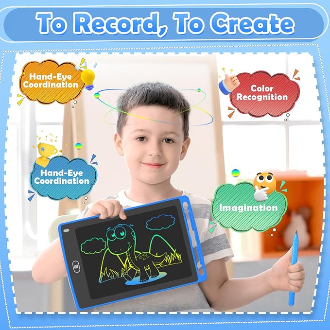 3 Pack LCD Writing Tablet for Kids, 8.5 Inch Colorful Doodle Board Drawing - Image 2