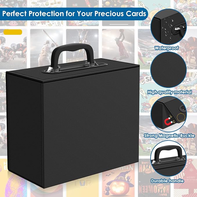 110+ Magnetic Card Holder Card Deck Case, Leather Magnetic Closure Commander - Image 6
