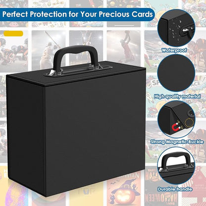 110+ Magnetic Card Holder Card Deck Case, Leather Magnetic Closure Commander - Image 6