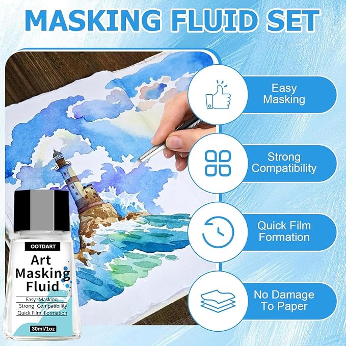 Watercolor Masking Fluid, Liquid Masking - Image 2