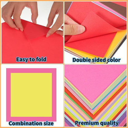Square Origami Paper, 200 Sheets, 20 Colors Origami Kit - Image 3