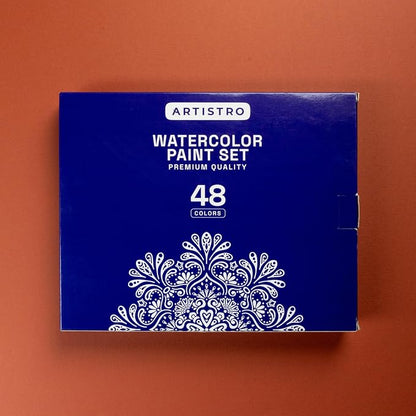 ARTISTRO Watercolor Paint Set – 48 Vivid Colors in Portable Box, Including - Image 9