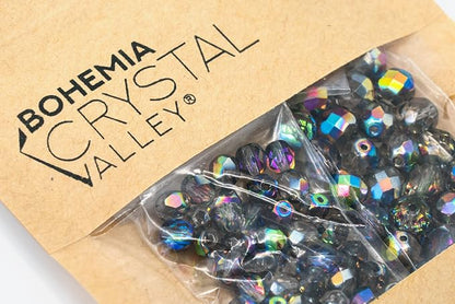 275 pcs Set of Czech Faceted Glass Beads, Fire-Polished Round Crystal Vitrail - - Image 3