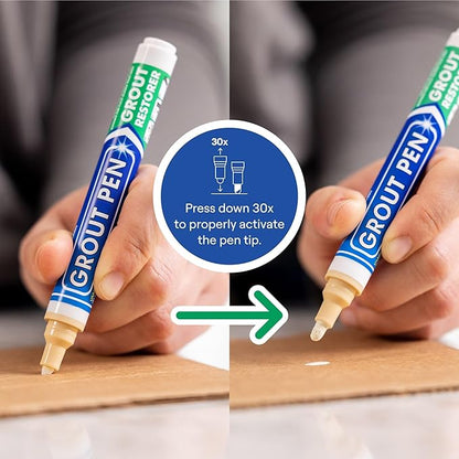 Grout Pen Cream Tile Paint Marker: Waterproof Grout Paint Pen, Tile Grout - Image 4