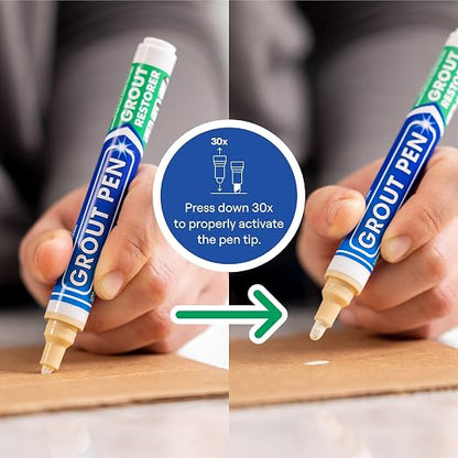Grout Pen Cream Tile Paint Marker: Waterproof Grout Paint, Tile Grout Colorant - Image 3