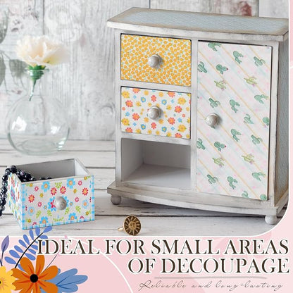 Crtiin 36 Pack 9 Styles Decoupage Napkins Assorted Floral Decorative Decoupage - Image 3