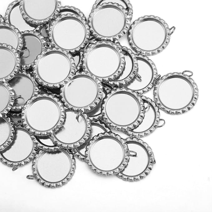 Silver Color Flat Bottle Caps - Image 6