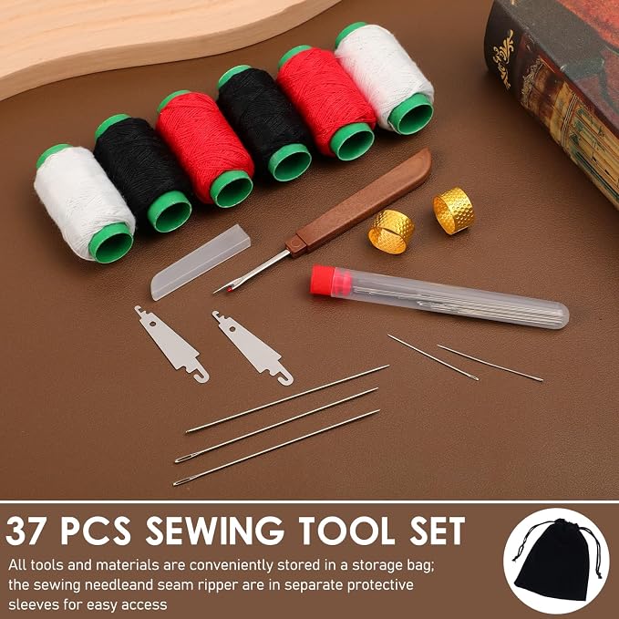 Hosenwelt 37PCS Sewing Tool Set, Hosenwelt Sewing Kit, Needles Thread Hand - Image 5
