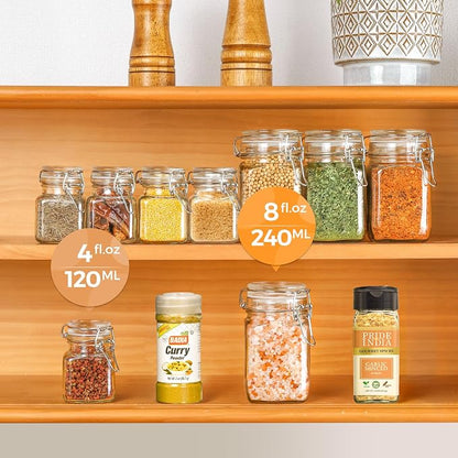 ComSaf Small Glass Jars with Airtight Lid Set of 6, Spice Jars 8 oz, Mason Jars - Image 7
