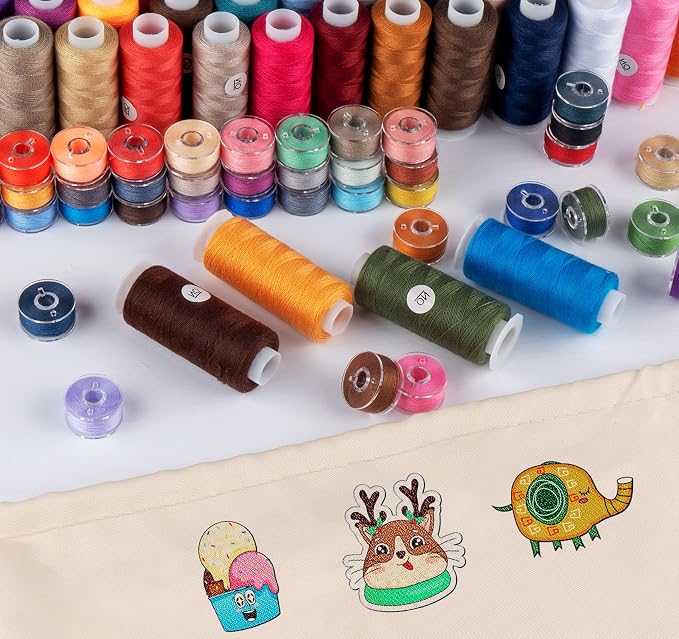 Thread for Sewing, 60 Colors Polyester Sewing Thread Spools, 500 Yard Prewound - Image 5