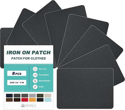 Iron on Patches for Clothes, 8 Pieces Patches for Cloth, 100% Cotton Fabric by ForABetterHomeLife