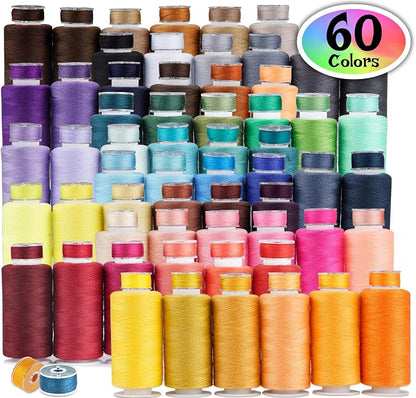 ilauke 60 Colors Sewing Thread, 400 Yards Per Yards Threads, Sewing Thread Kit - Image 8