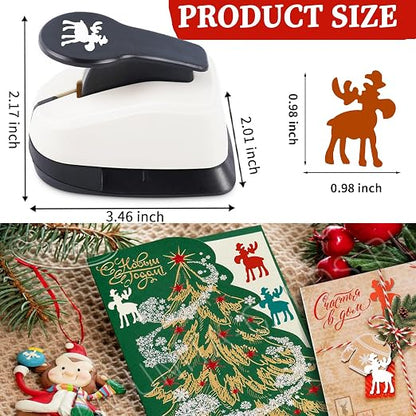 1 inch Christmas Punch for Craft, Deer Paper Punch for Paper Crafting, - Image 5